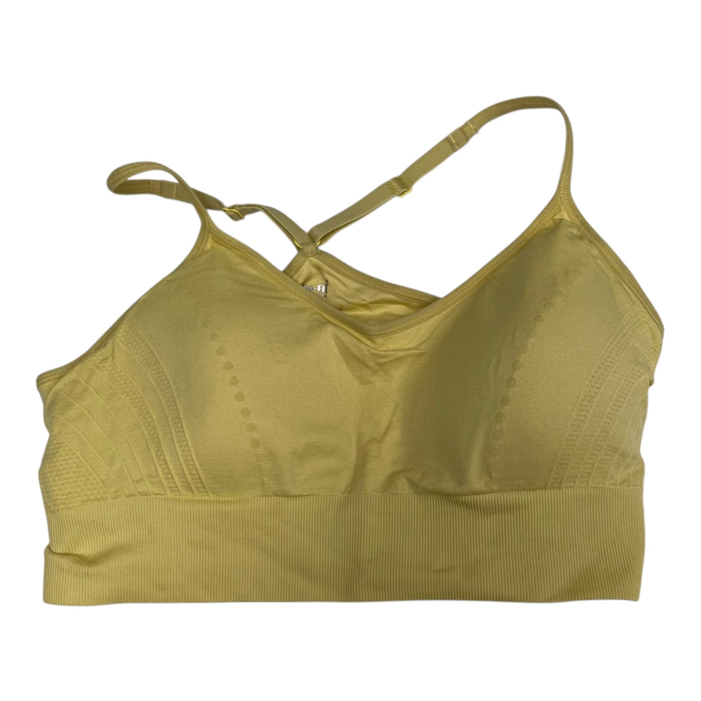 Athletic Bra By Profit Seamless In Yellow, Size: M