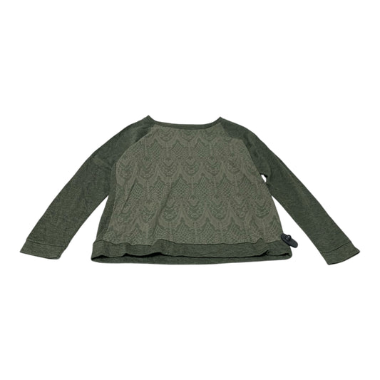 Top Long Sleeve By Adrienne Vittadini In Green, Size: M