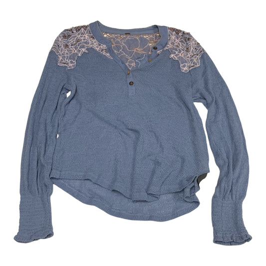 Top Long Sleeve By Free People In Blue, Size: S