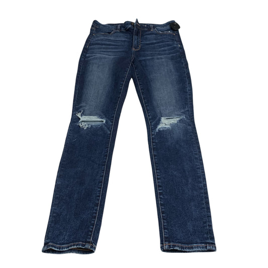 Jeans Skinny By American Eagle In Blue Denim, Size: 14