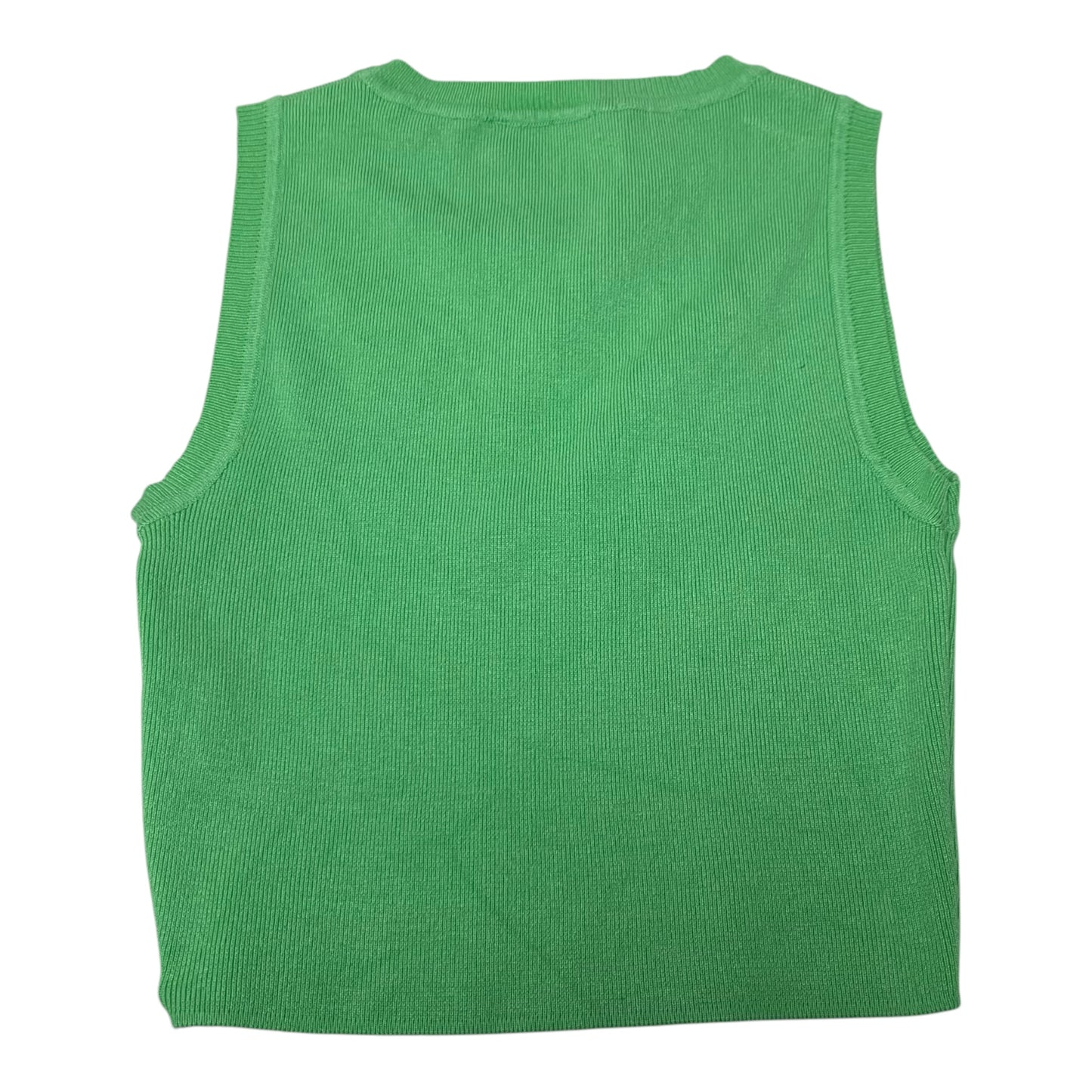 Top Sleeveless By Zara In Green, Size: M