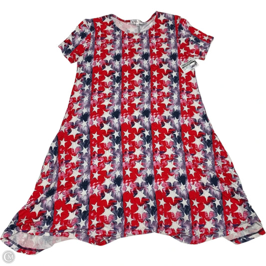 Dress Casual Short By Clothes Mentor In Blue & Red & White, Size: M