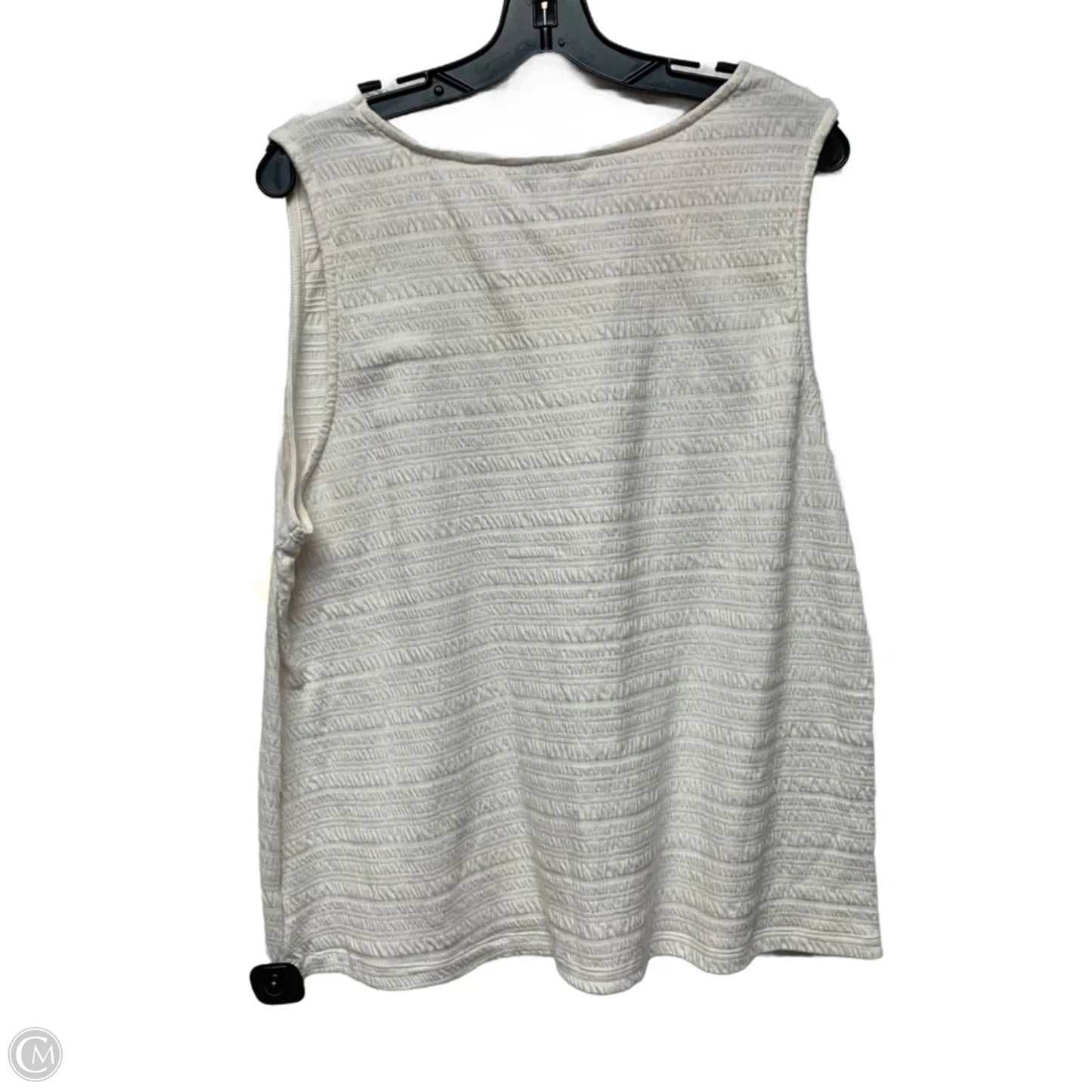 Top Sleeveless By Croft And Barrow In White, Size: 3x