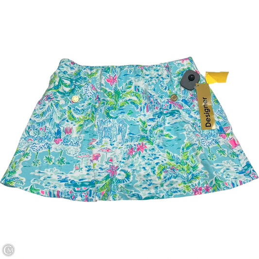 Skort Designer By Lilly Pulitzer In Blue & Green, Size: S