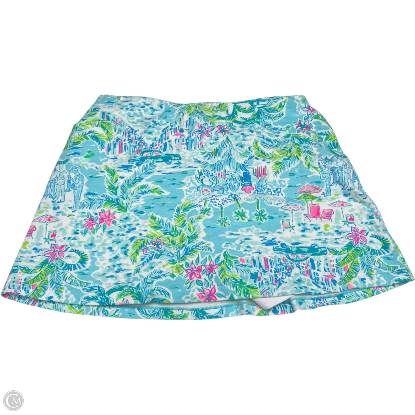 Skort Designer By Lilly Pulitzer In Blue & Green, Size: S
