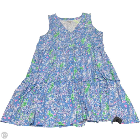 Dress Designer By Lilly Pulitzer In Blue & Green, Size: 1x
