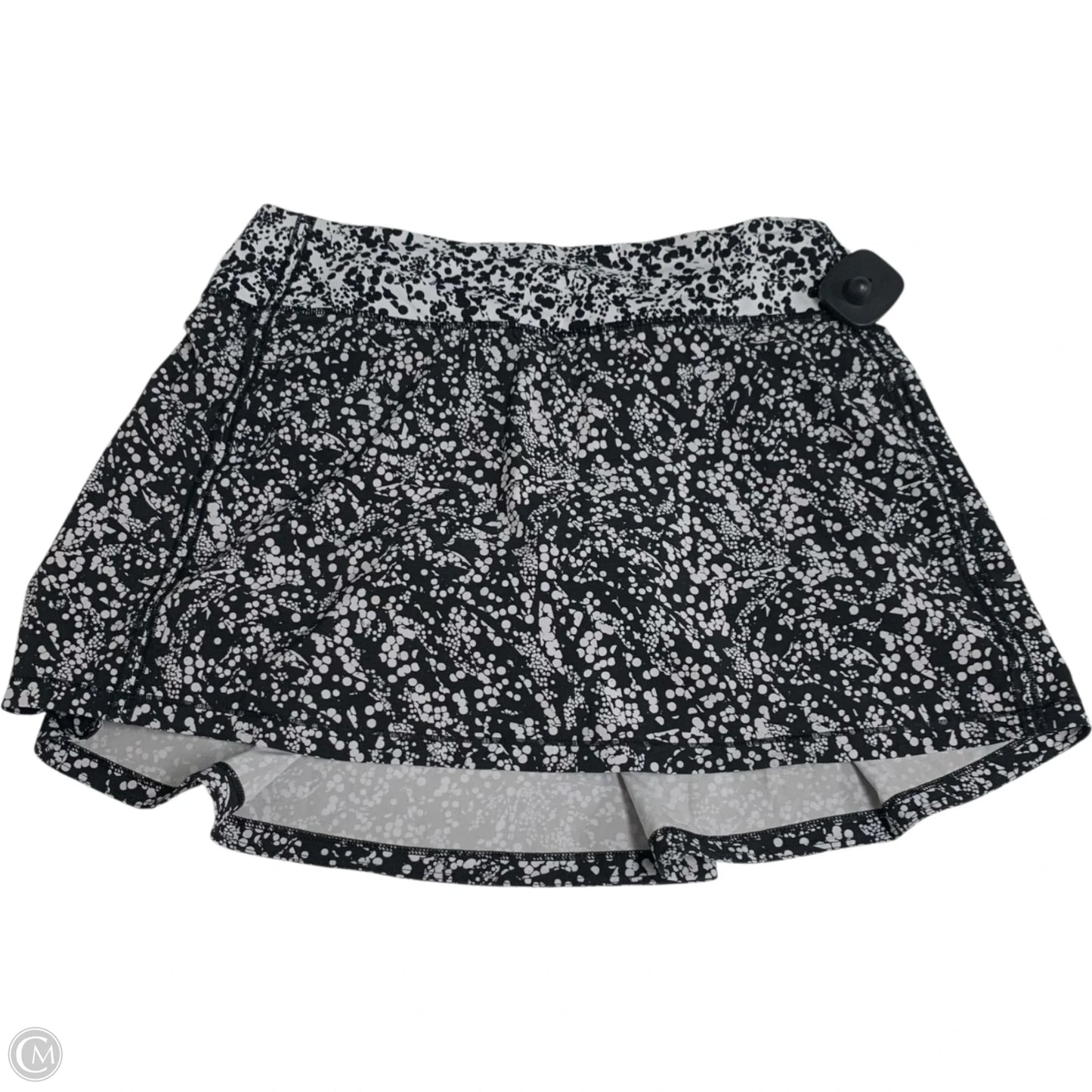 Athletic Skort By Lululemon In Black & White, Size: S