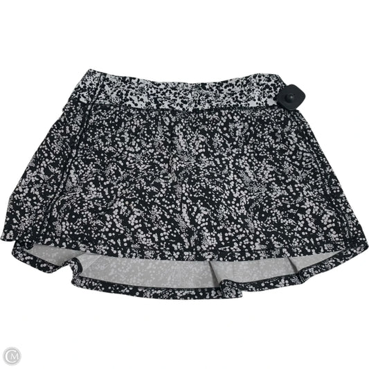 Athletic Skort By Lululemon In Black & White, Size: S