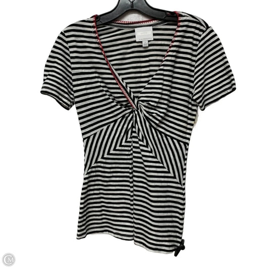 Top Short Sleeve By Anthropologie In Striped Pattern, Size: Xs