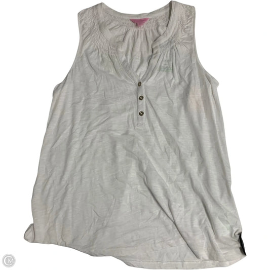 Top Sleeveless Designer By Lilly Pulitzer In White, Size: M