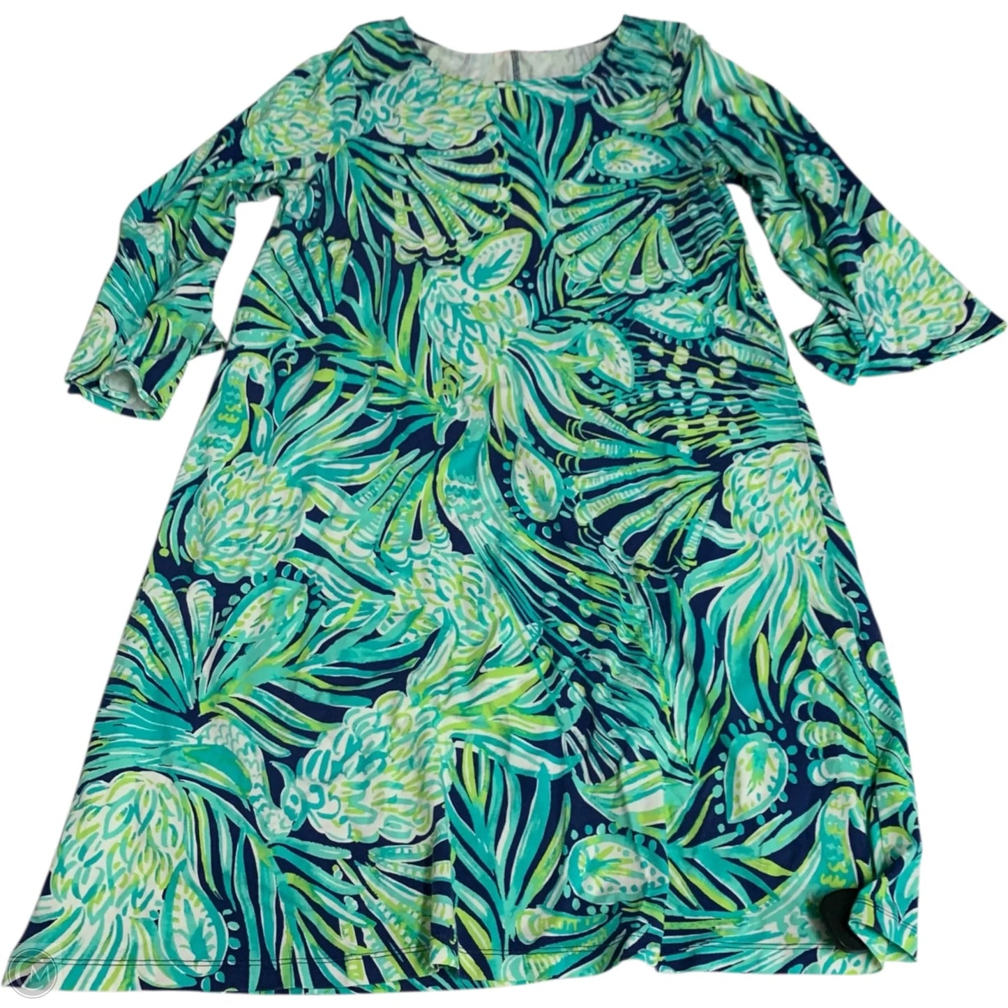 Dress Designer By Lilly Pulitzer In Blue & Green, Size: M