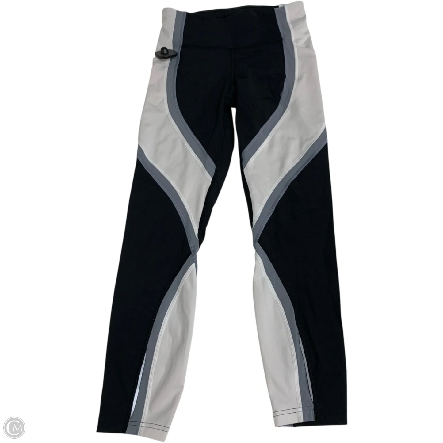 Athletic Leggings By Lululemon In Black & White, Size: S