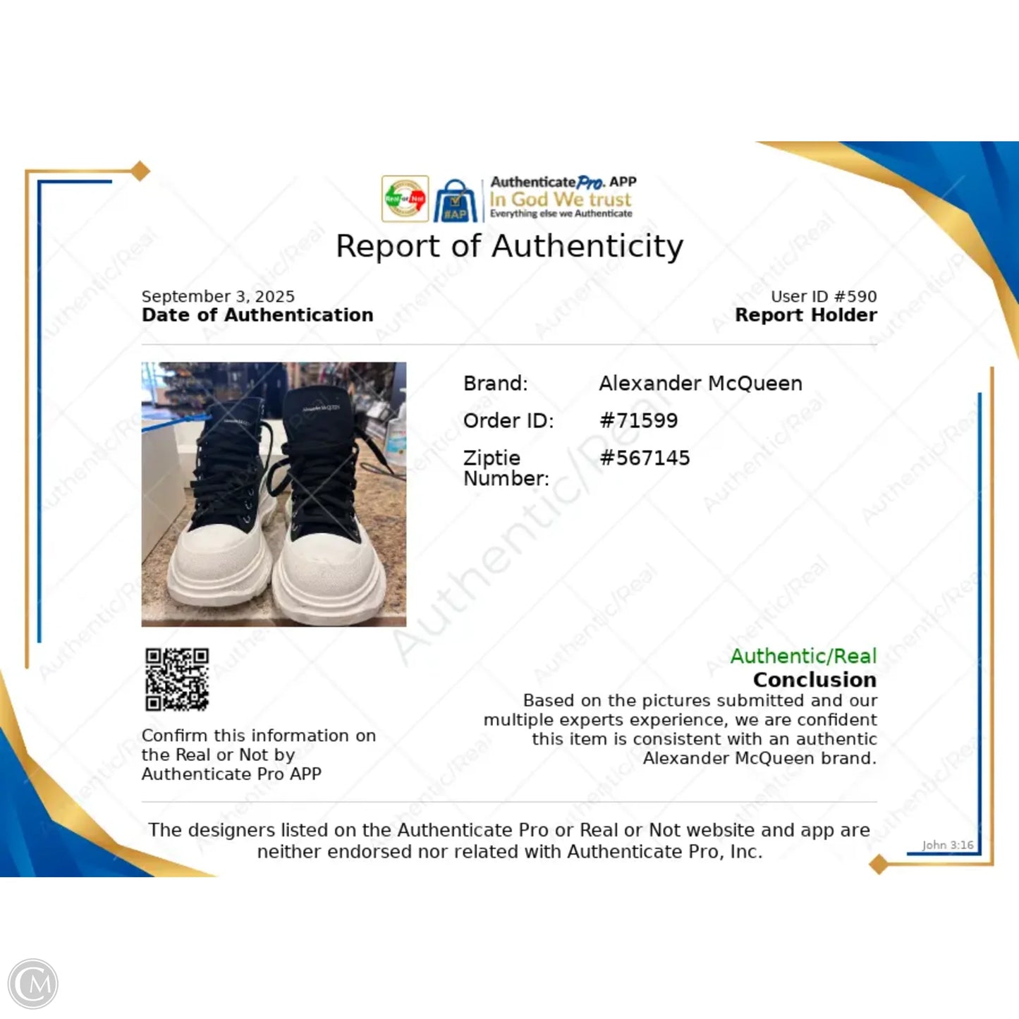 Shoes Luxury Designer By Alexander Mcqueen In Black & White, Size: 9