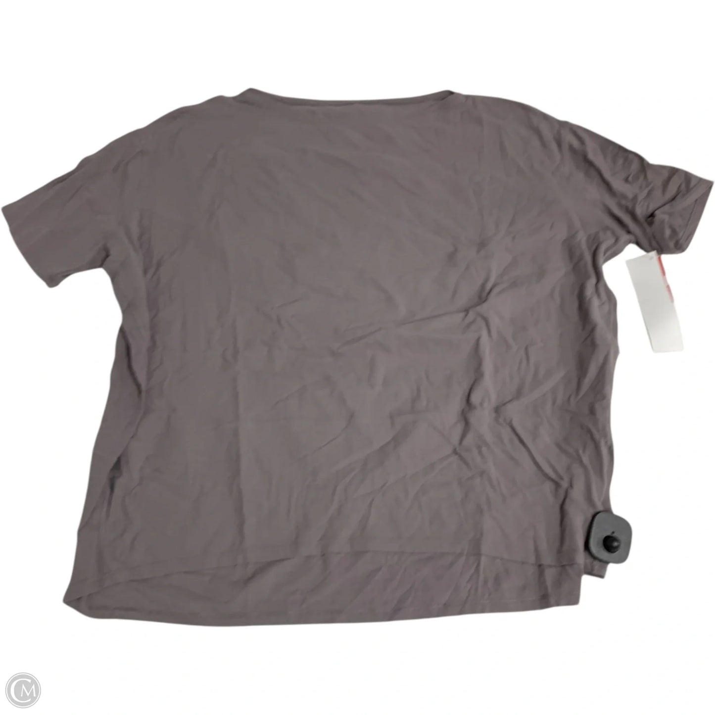 Athletic Top Short Sleeve By Lululemon In Grey, Size: Xl