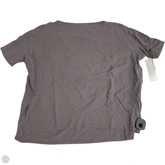 Athletic Top Short Sleeve By Lululemon In Grey, Size: Xl