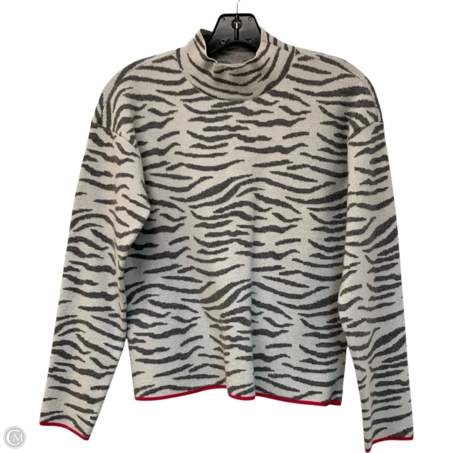 Sweater By Anthropologie In Zebra Print, Size: Xs