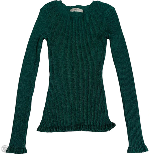 Top Long Sleeve Designer By Milly In Green, Size: S