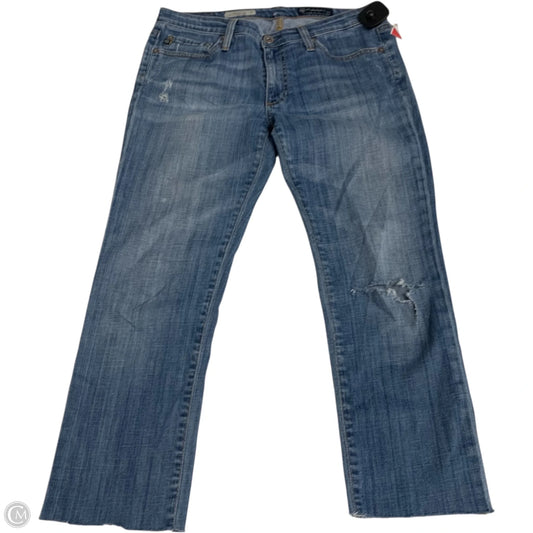 Jeans Straight By Adriano Goldschmied In Blue Denim, Size: 8