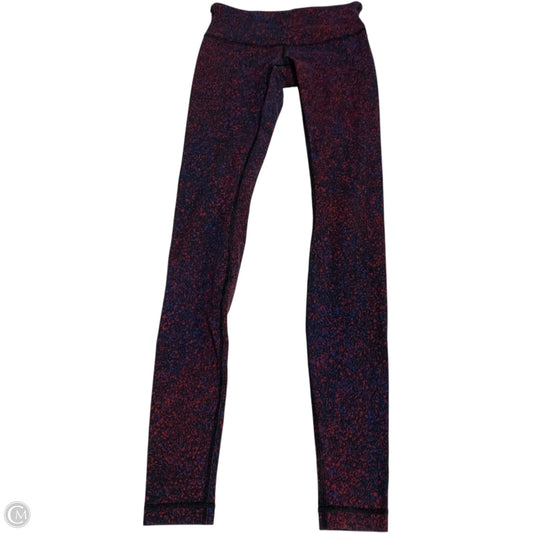 Athletic Leggings By Lululemon In Blue & Red, Size: Xs
