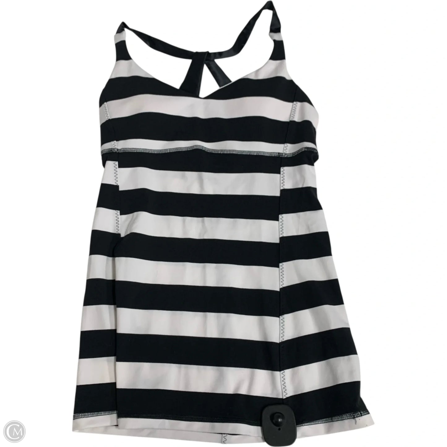 Athletic Tank Top By Lululemon In Black & White, Size: S