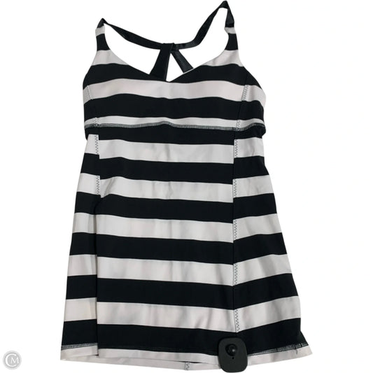 Athletic Tank Top By Lululemon In Black & White, Size: S