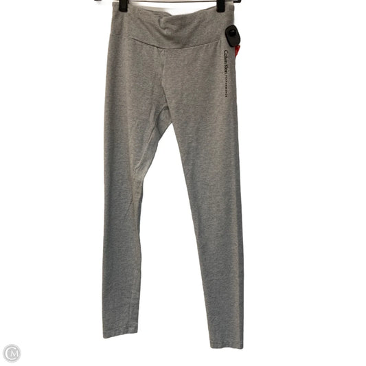 Athletic Leggings By Calvin Klein Performance In Grey, Size: S