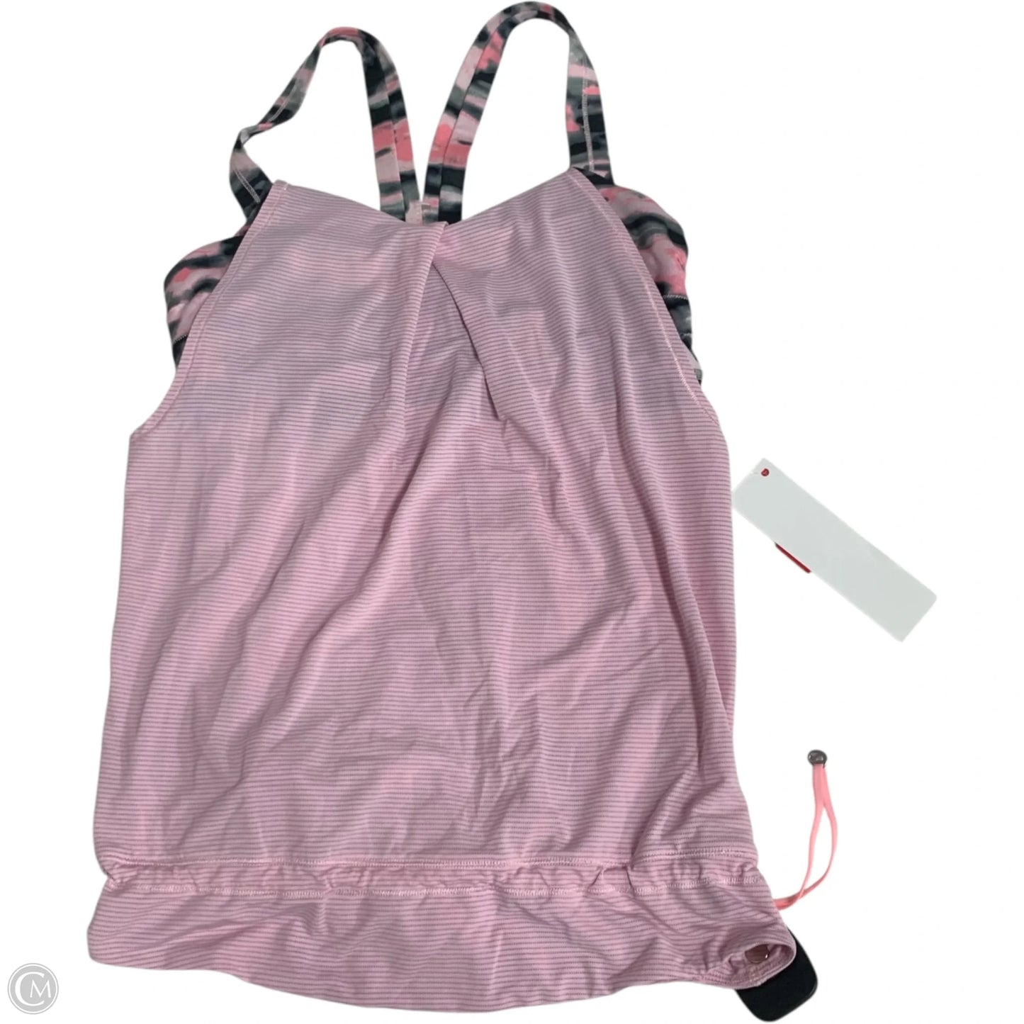 Athletic Tank Top By Lululemon In Grey & Pink, Size: S