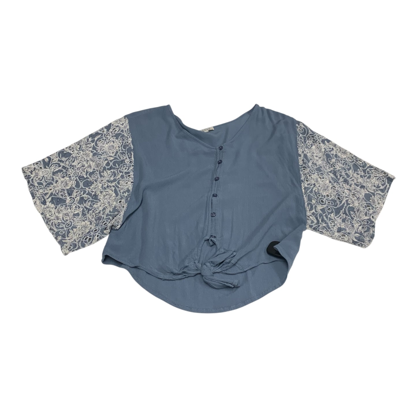 Top Short Sleeve By Harper In Blue, Size: L