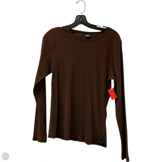 Top Long Sleeve By Old Navy In Brown, Size: Xl