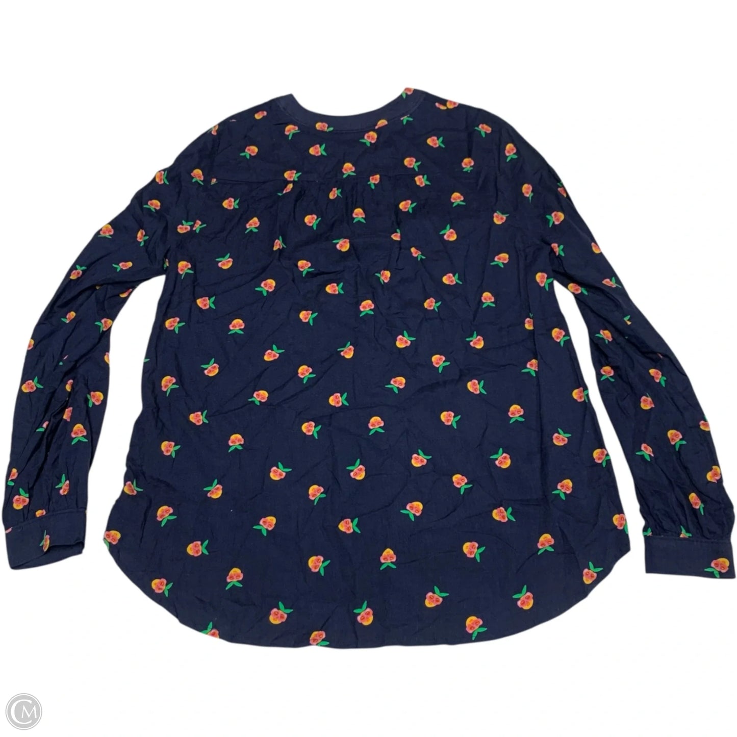 Top Long Sleeve By Anthropologie In Navy, Size: Xs