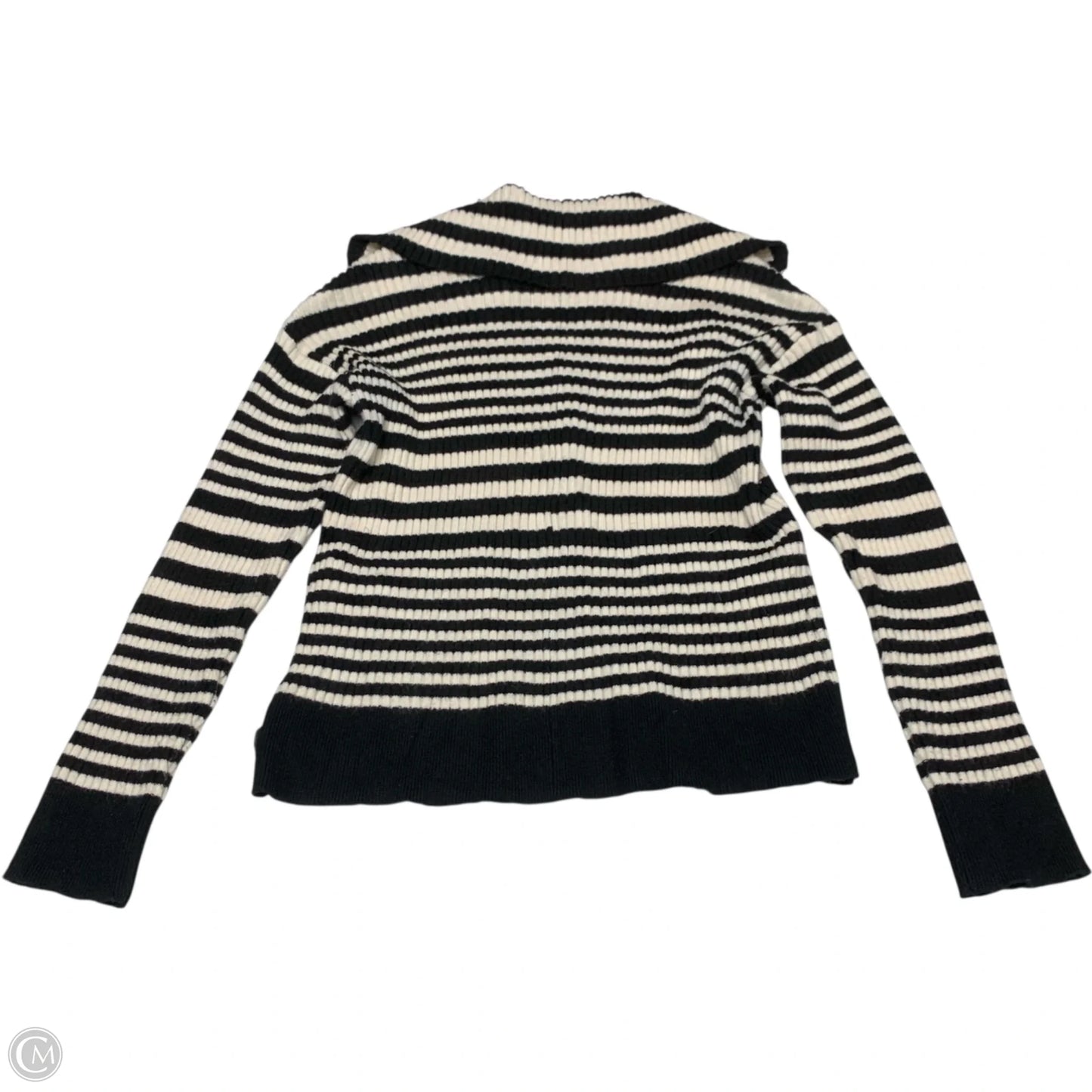 Sweater Cardigan By Bagatelle In Black & White, Size: L
