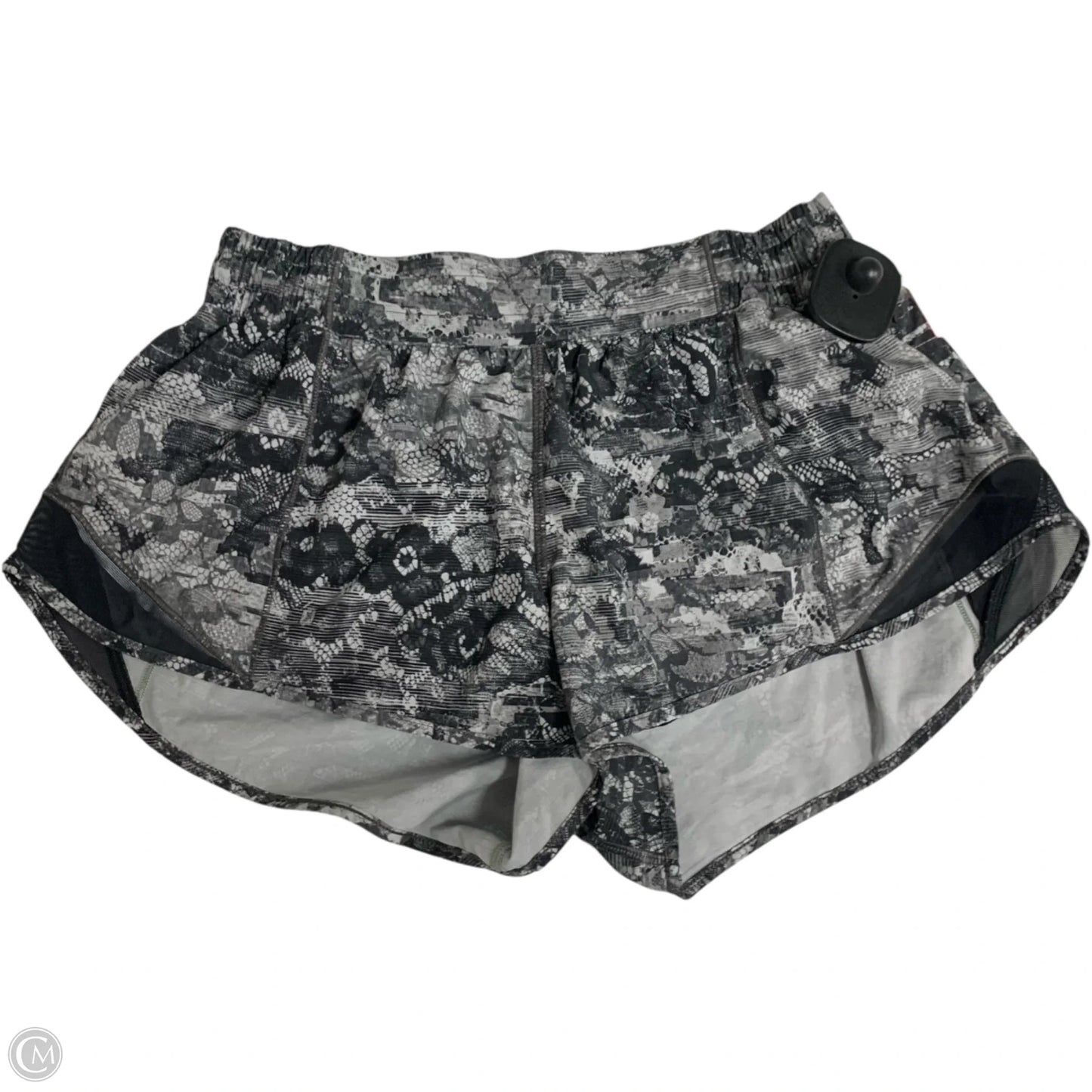 Athletic Shorts By Lululemon In Grey & White, Size: M