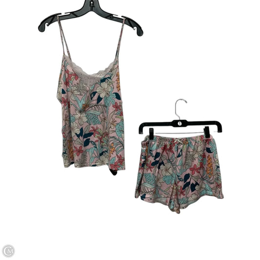 Lounge Set Shorts By Flora Nikrooz In Blue & Pink, Size: M