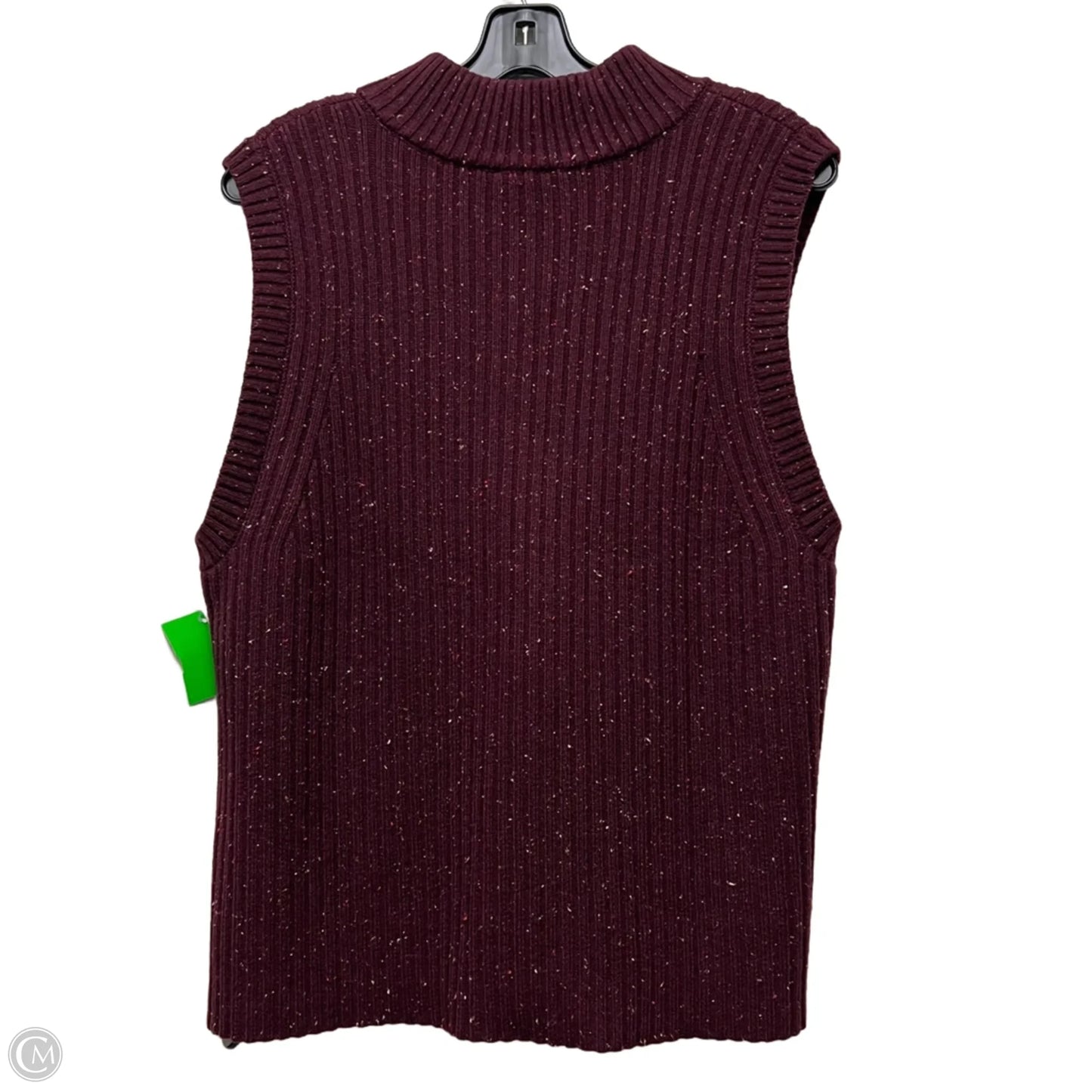 Vest Sweater By Talbots In Maroon, Size: Xlp