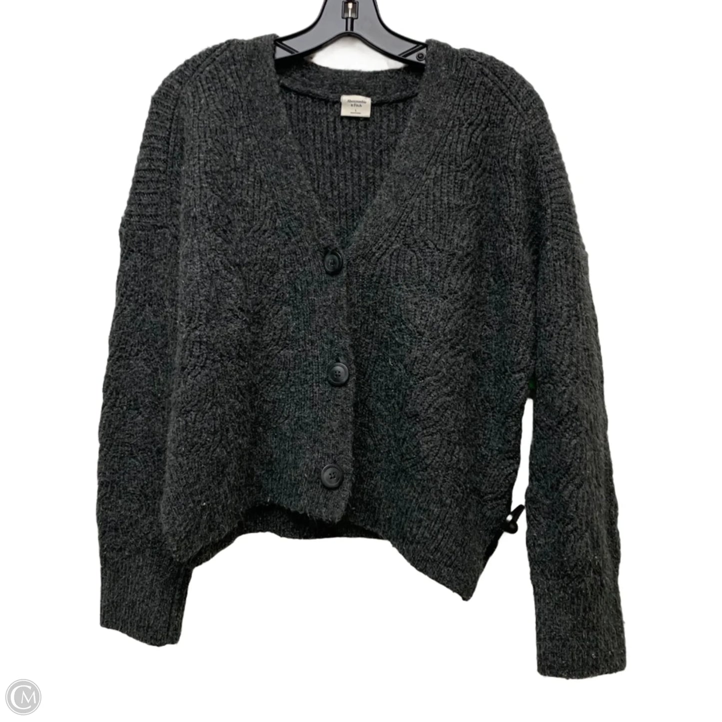 Sweater Cardigan By Abercrombie And Fitch In Grey, Size: L