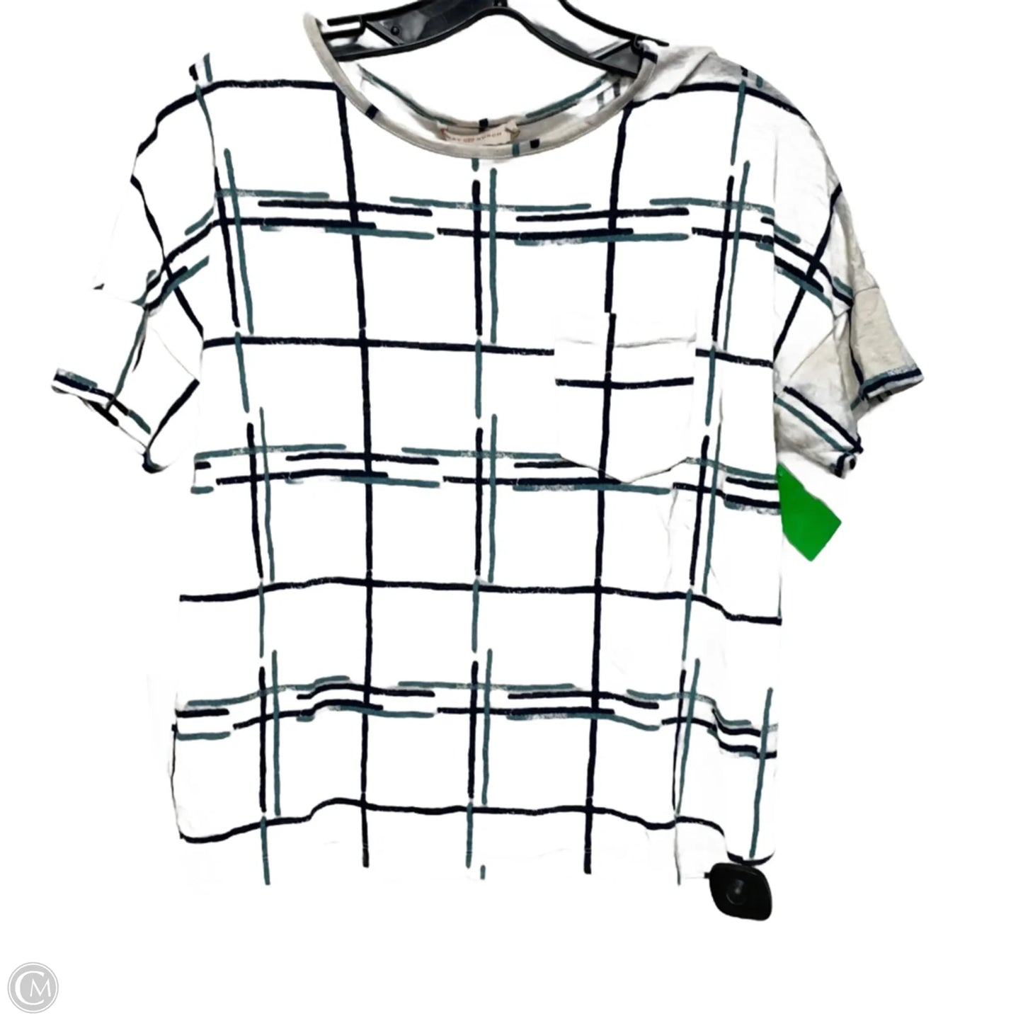 Top Short Sleeve Designer By Tory Burch In White, Size: S