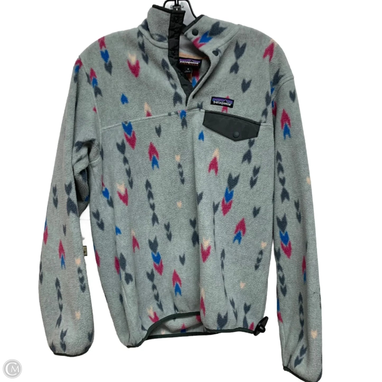 Athletic Sweatshirt Collar By Patagonia In Grey, Size: M