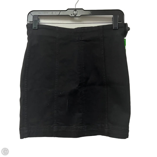 Skirt Mini & Short By Free People In Black Denim, Size: S