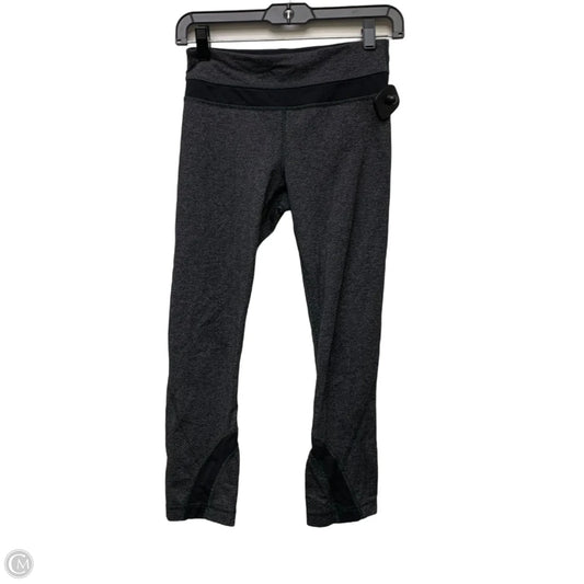 Athletic Leggings Capris By Lululemon In Black & Grey, Size: S