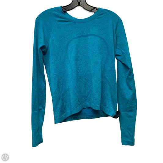 Athletic Top Long Sleeve Crewneck By Lululemon In Blue, Size: M