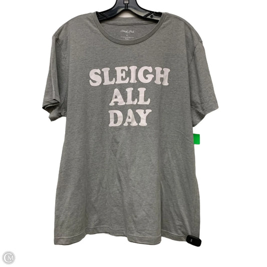 Top Short Sleeve By North Pole Trading Co. In Grey, Size: Xl