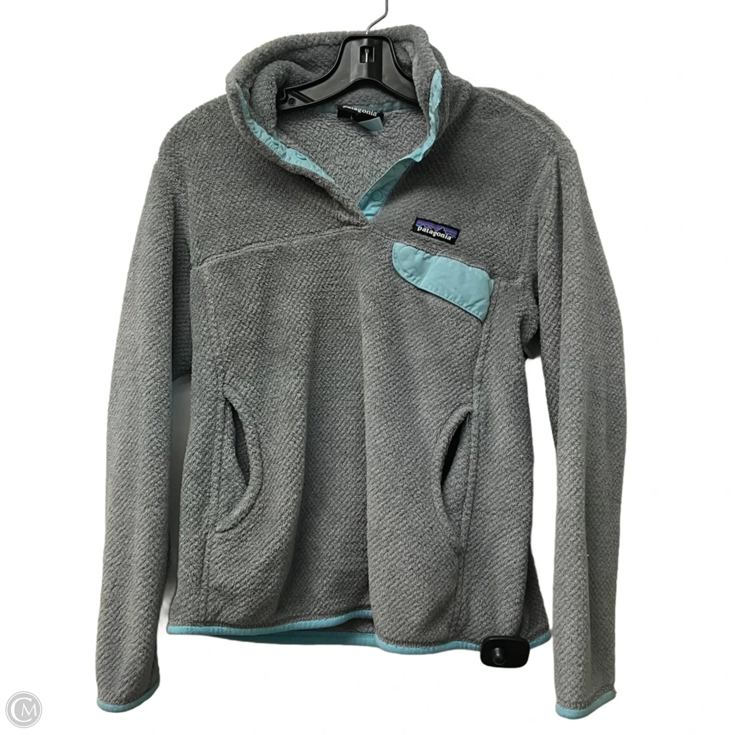 Sweatshirt Collar By Patagonia In Grey, Size: S