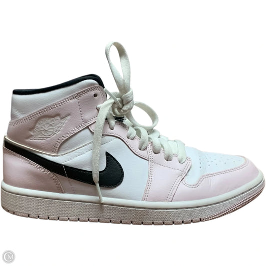 Shoes Luxury Designer By Jordan In Pink & White, Size: 9