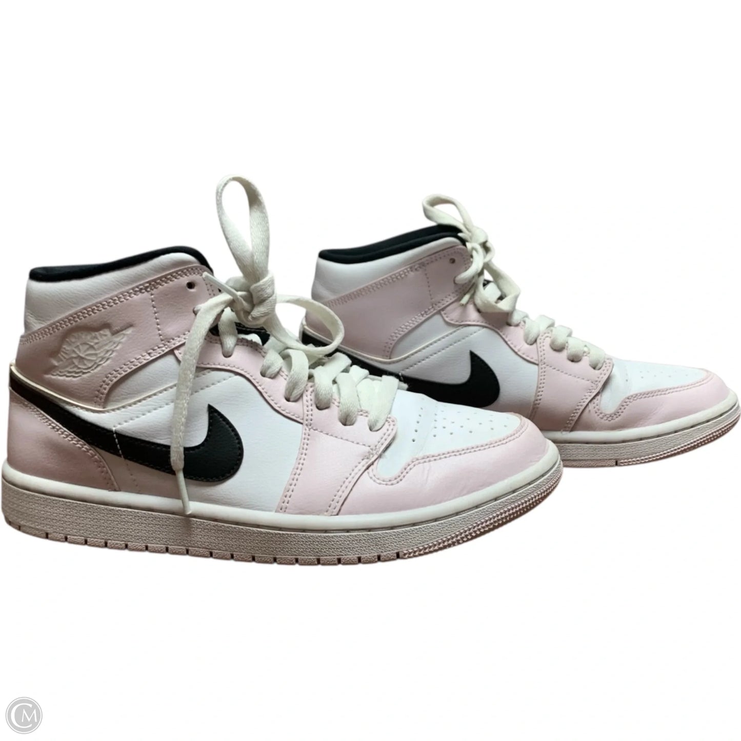 Shoes Luxury Designer By Jordan In Pink & White, Size: 9