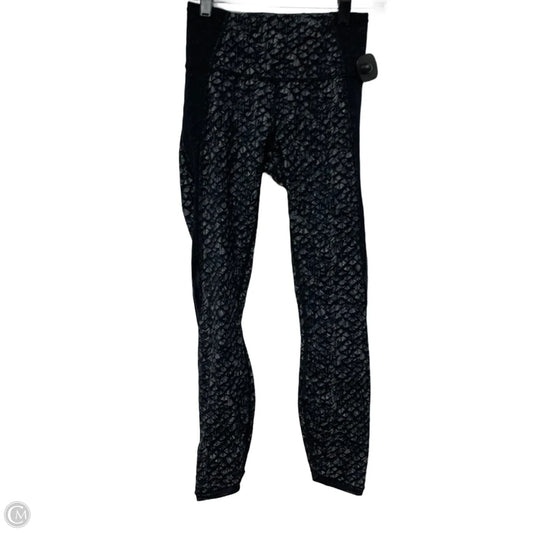 Athletic Leggings By Lululemon In Black & Grey, Size: S