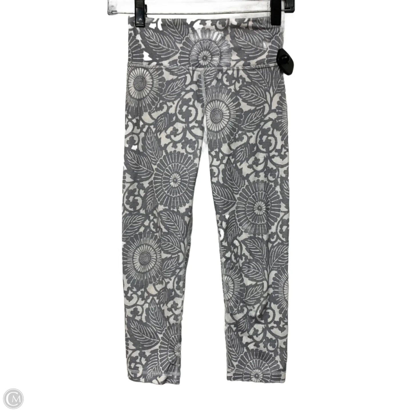 Athletic Leggings By Lululemon In Grey & White, Size: Xs