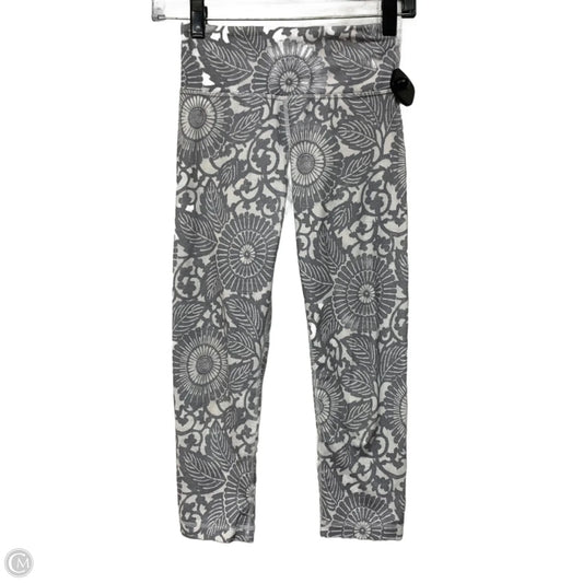 Athletic Leggings By Lululemon In Grey & White, Size: Xs