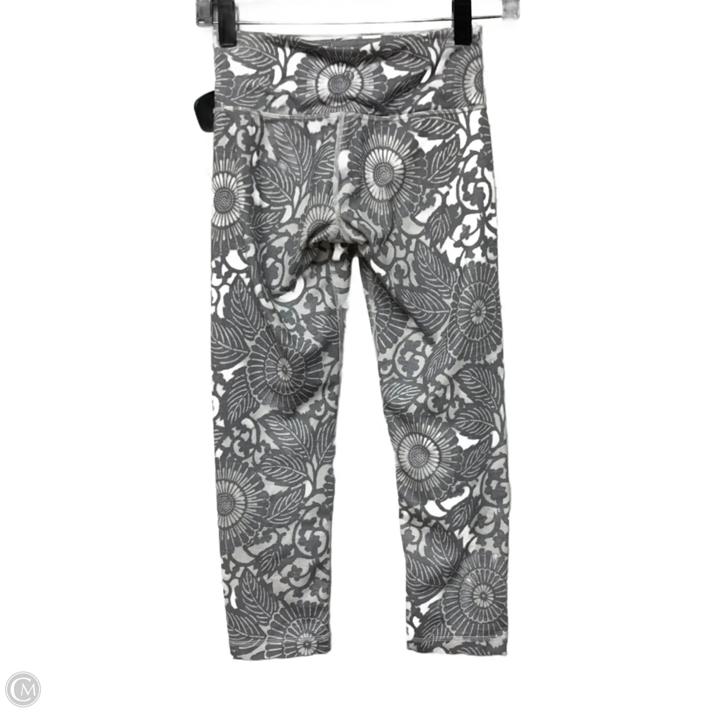 Athletic Leggings By Lululemon In Grey & White, Size: Xs