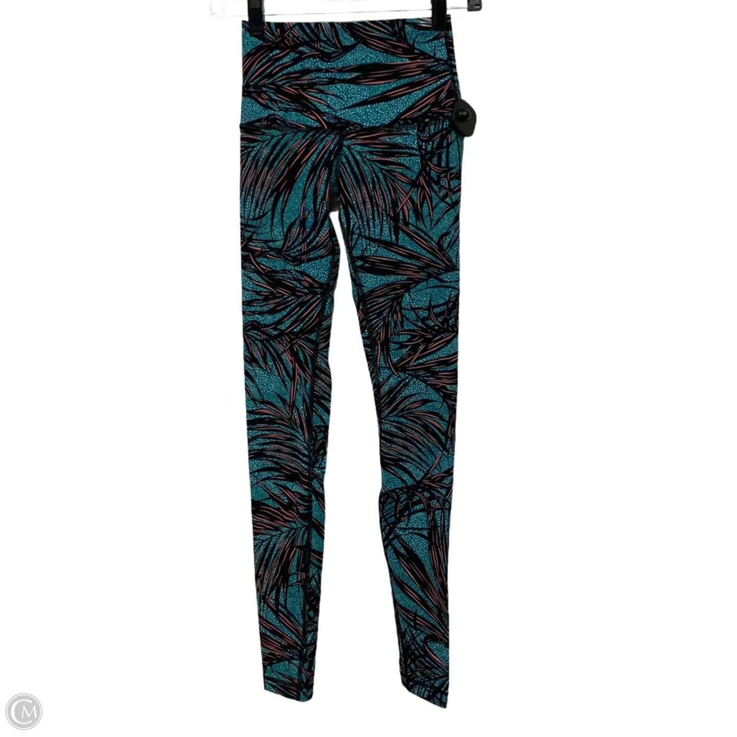 Athletic Leggings By Lululemon In Black & Blue, Size: S