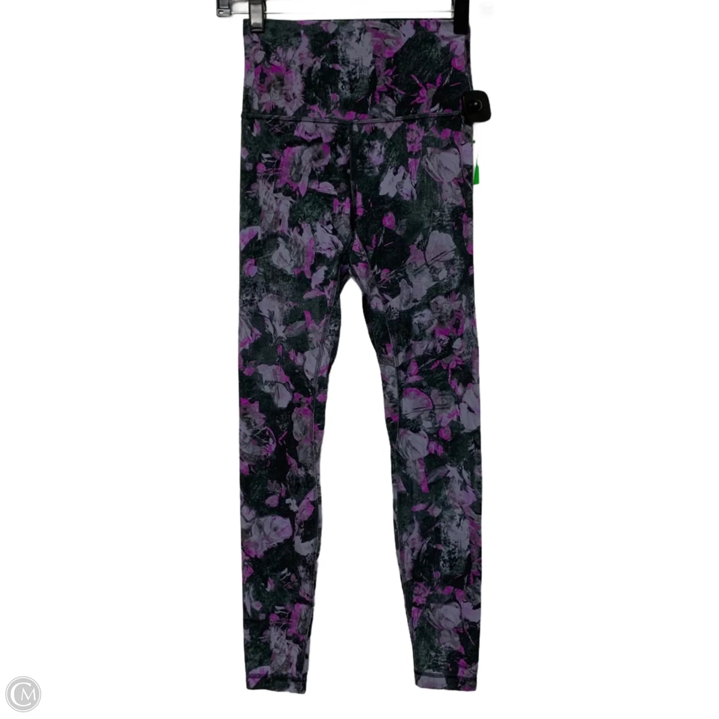 Athletic Leggings By Lululemon In Black & Purple, Size: S